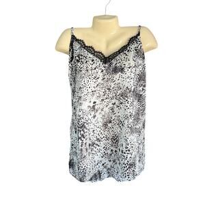 Oddi Leopard Print Cami Lace Trim Spaghetti Strap Tank Top Women’s 2XL NWT